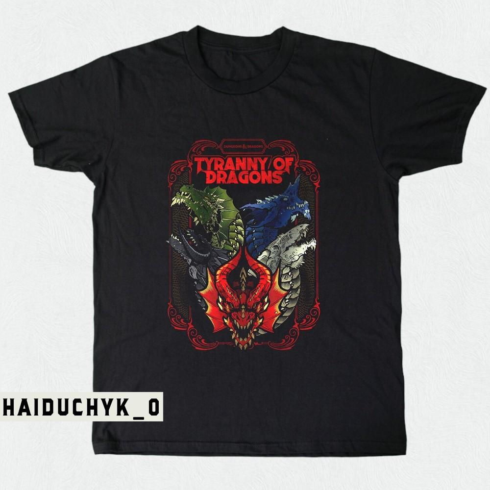 Dungeons & Dragons Tyranny of Dragons Unisex Black T-shirt Size S-5XL Unisex T-Shirt XL