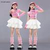 Hip Hop Mädchen Süßigkeiten Crop Top Street Dance Stufenröcke Kinder Süßes Streetwear Kind Jazz Cheerleader Kostüme Kleidung Sets