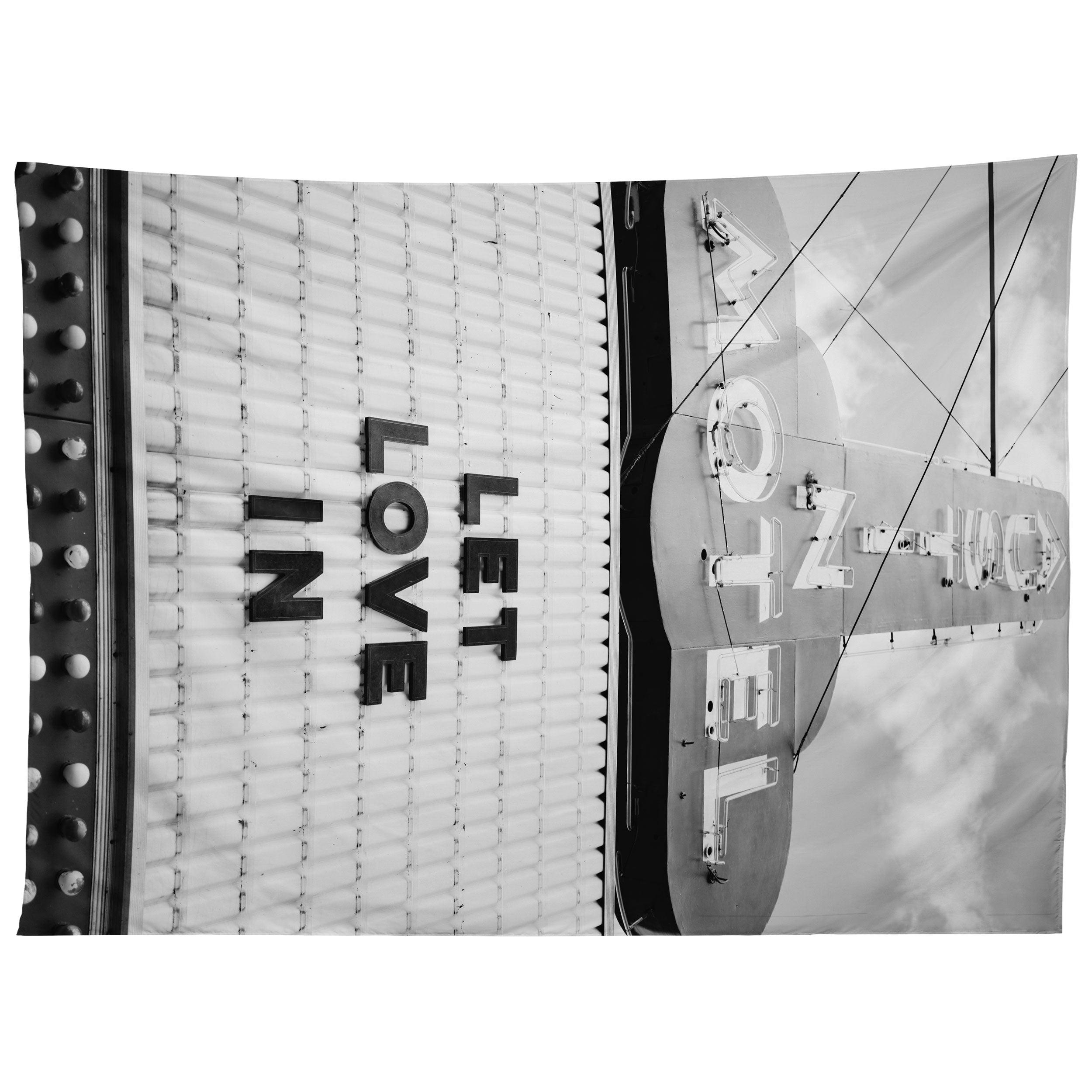LET LOVE IN MONOCHROME tapestry 75x100