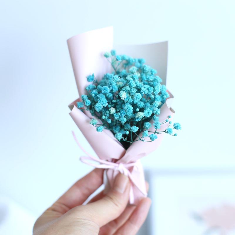 Mini Bouquet of Preserved Dried Flowers: Baby's Breath & Roses - Ideal for Parties, Festivals, Birthday Gifts, and Decorations