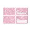 1PC/4PC Self-Adhesive Dubai-Inspired Transit Cards Skin Stylish Protection Crystal Frosted Starlight Powder Card Cover Luxurious