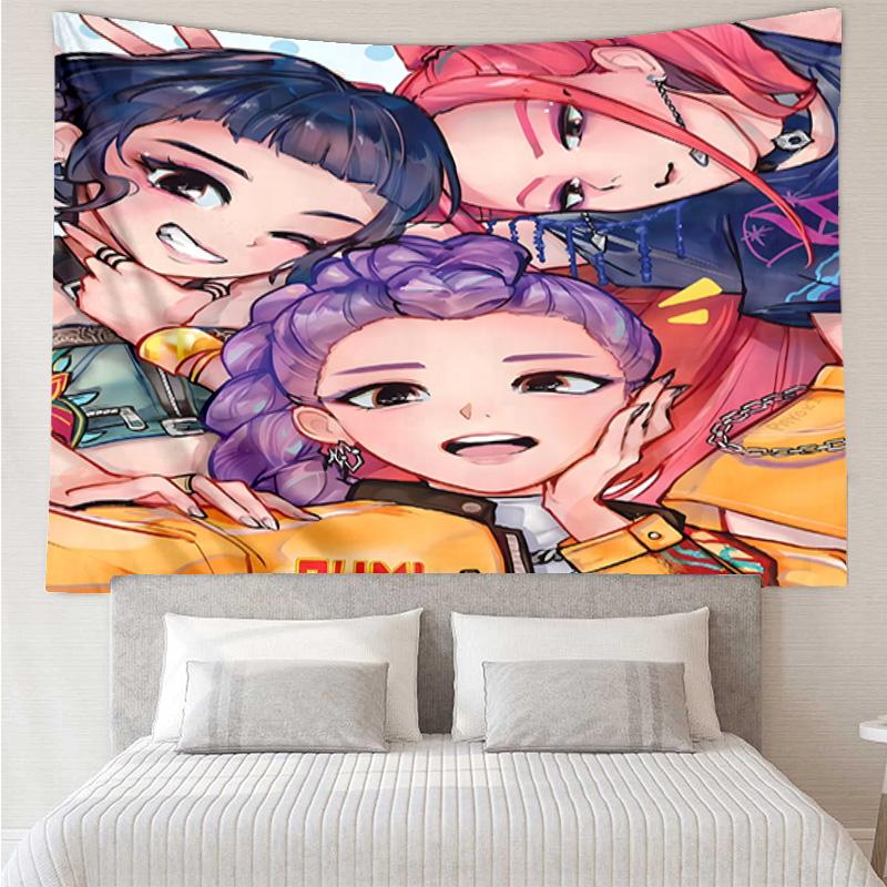 Kpop cartoon Tapestry Hanging for Bedroom,Livingroom, Playroom,Decor Art Room Wall Tapestry Holiday and Birthday Gifts