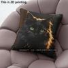 Black Fluffy Cat Throw Pillow Covers Pattern Cushion Cover Suitable For Sofa Bedroom Car Pillow Cover