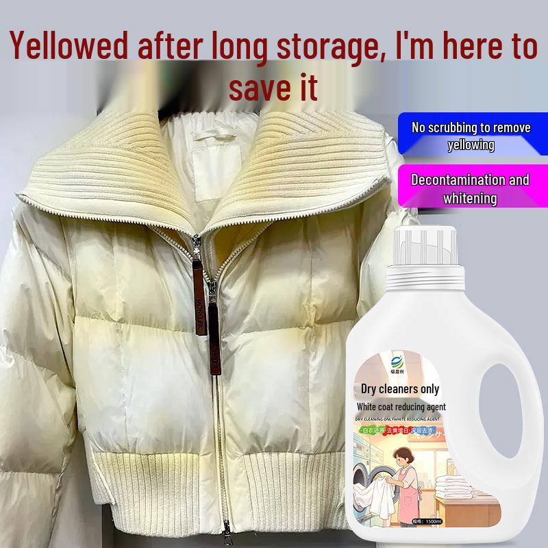 White Clothes Bleach & Stain Remover - Whitening, Yellowing Corrector, Strong Detergent for Dye and Stain Removal