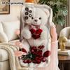 Phone Case: 2D Flat Samsung Galaxy A34 A35 M05 M06 S20 S22 S21 FE Plus 5G Protective Case, Couple Style, White Teddy Bear, Christmas and Halloween Gif