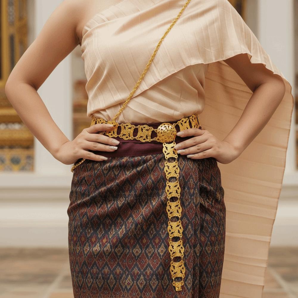 Silver Ethnic Style Belt Traditional Dance Dress Belt Chains Metal Waist Chain Party Decoration