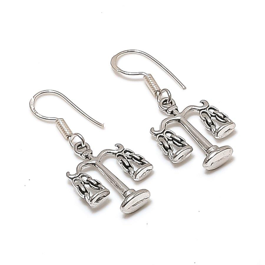 

Natural Vintage Look Gemstone 925 Sterling Silver Jewelry Earring 1.50 AEE-11216