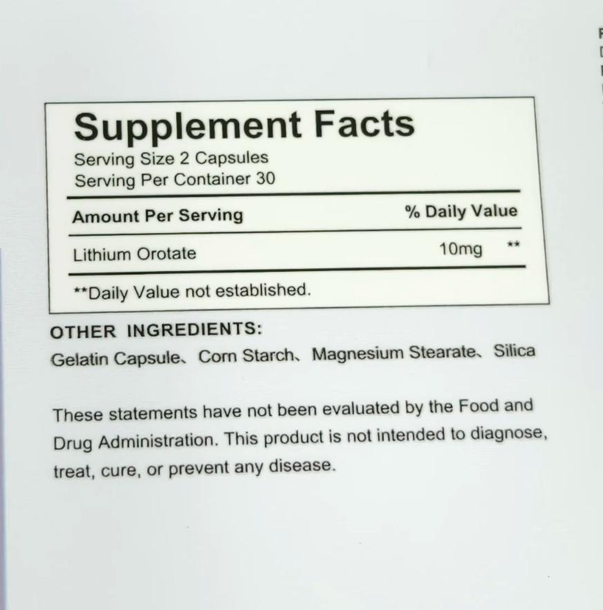 Ortootanu litu 10 mg – Formuła Premium wspierająca nastrój, spokój i funkcje poznawcze (60 kapsułek)