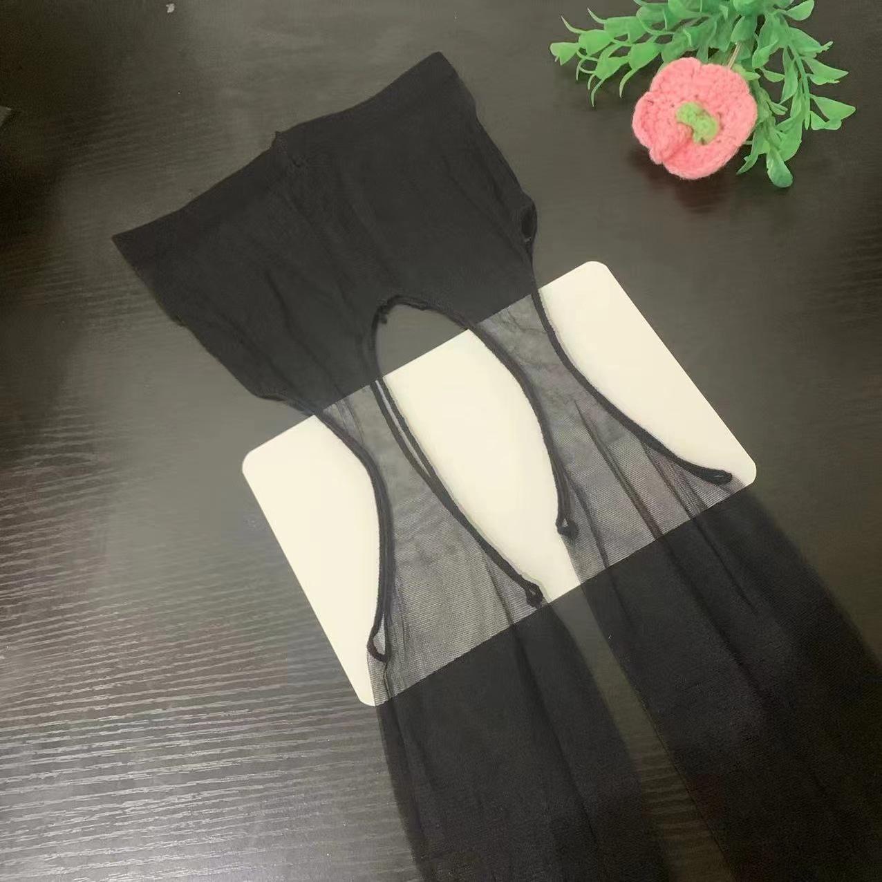 

Sheer Summer Ultra-Thin Crotchless Sexy Pantyhose Four-way Crotchless