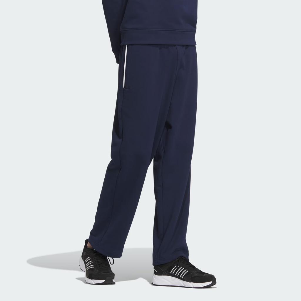 Adidas M Verbiage Pt2 Letter Logo Print Elastic Waist Knitted Sports Pants Men Bottoms Navy-Blue JD1595