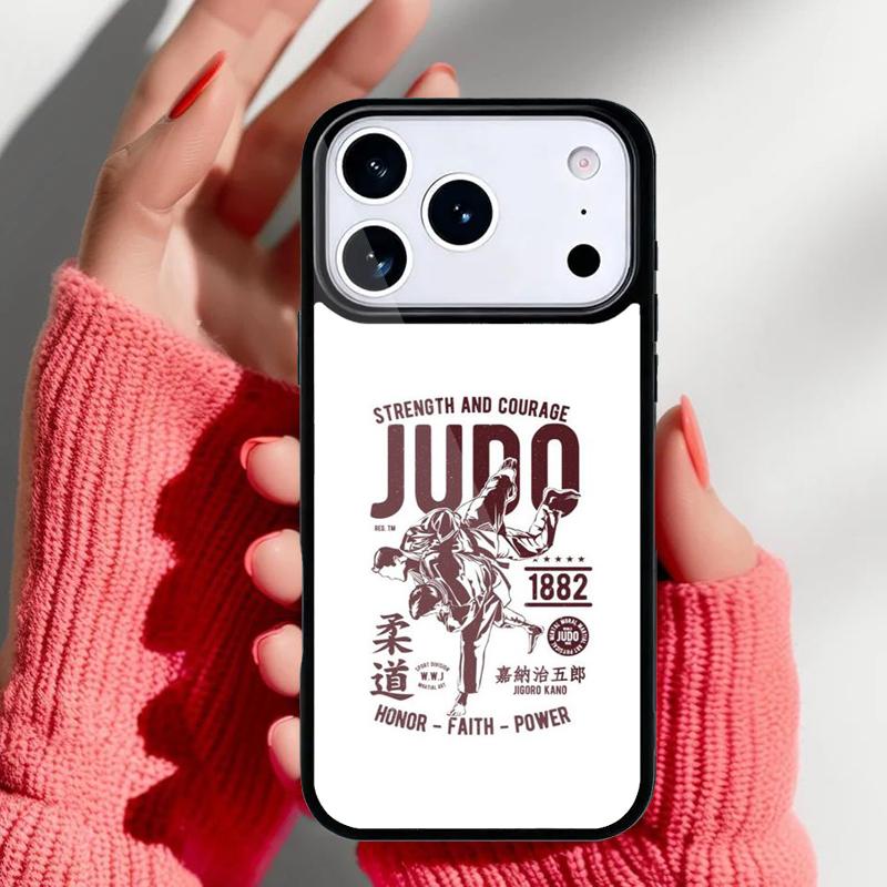 Japanese Martial Arts Judo Phone Case for iPhone 17 16 15 14 13 Pro Max Back Cover for 12 11 Pro Coque