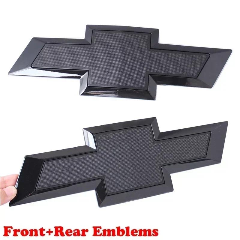 For Chevrolet Silverado 2000-2023 Car Front Grille Tailgate Rear Trunk Sticker Logo Emblem Badge Auto Accessories 29.5x8.7cm  DK7