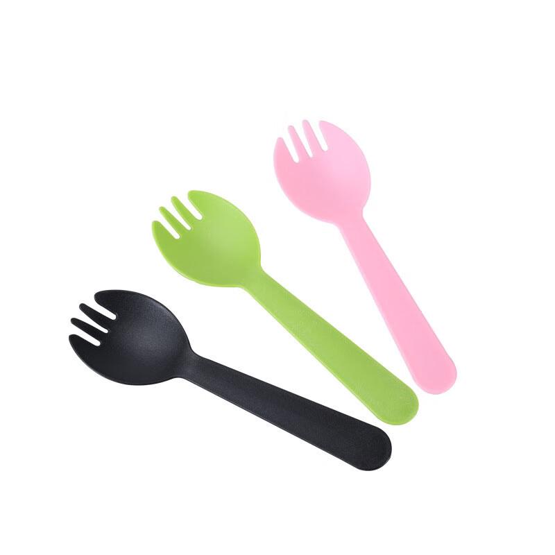 

Thickened Disposable Plastic Spoon-Fork Set