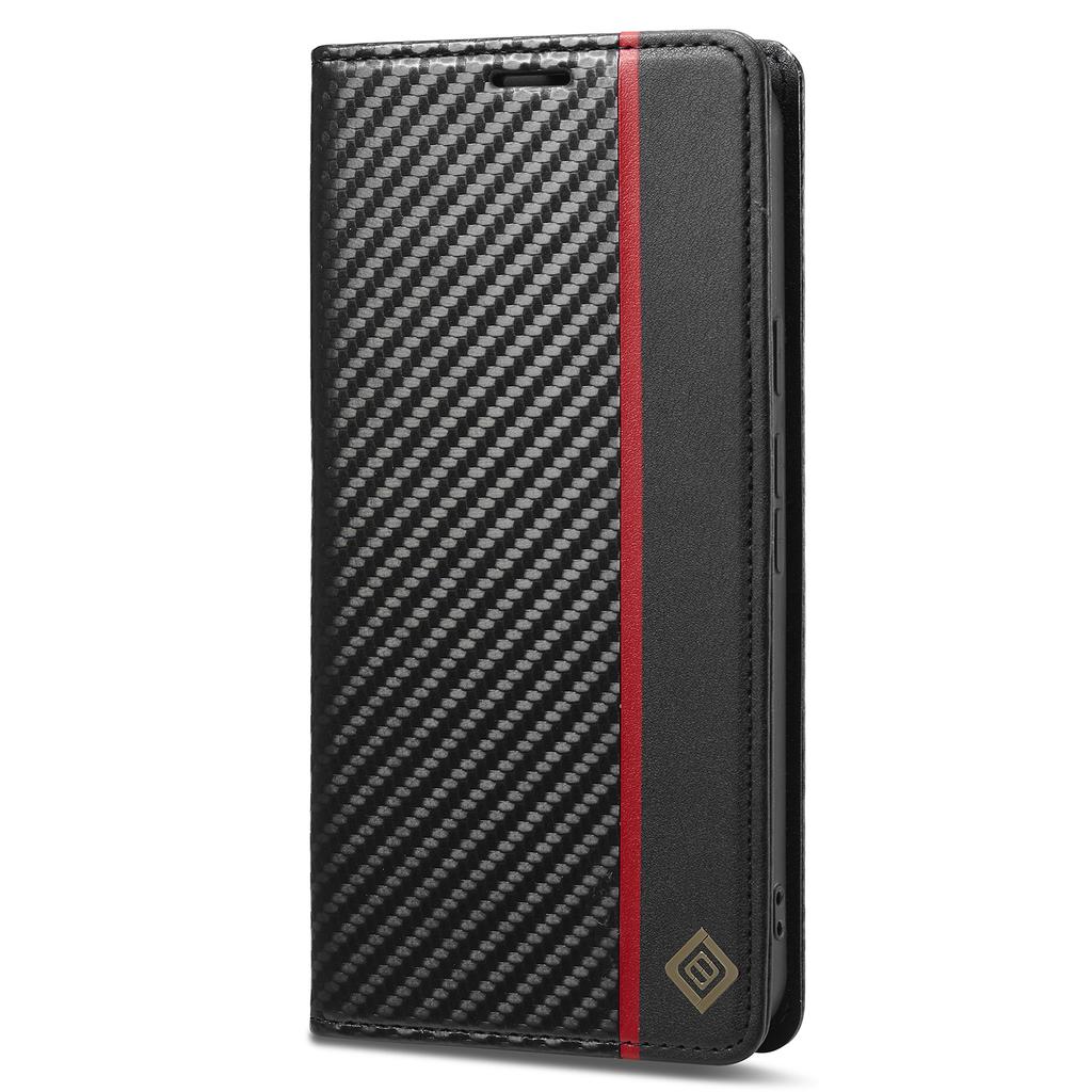 LC.IMEEKE For Google Pixel 9 Pro XL Wallet Case Carbon Fiber Texture Leather Flip Phone Cover