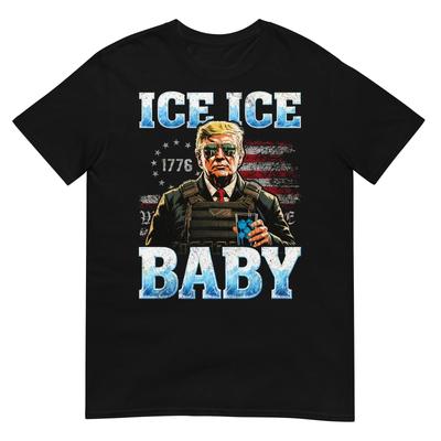Maglietta Divertente Vintage Ice Baby Trump