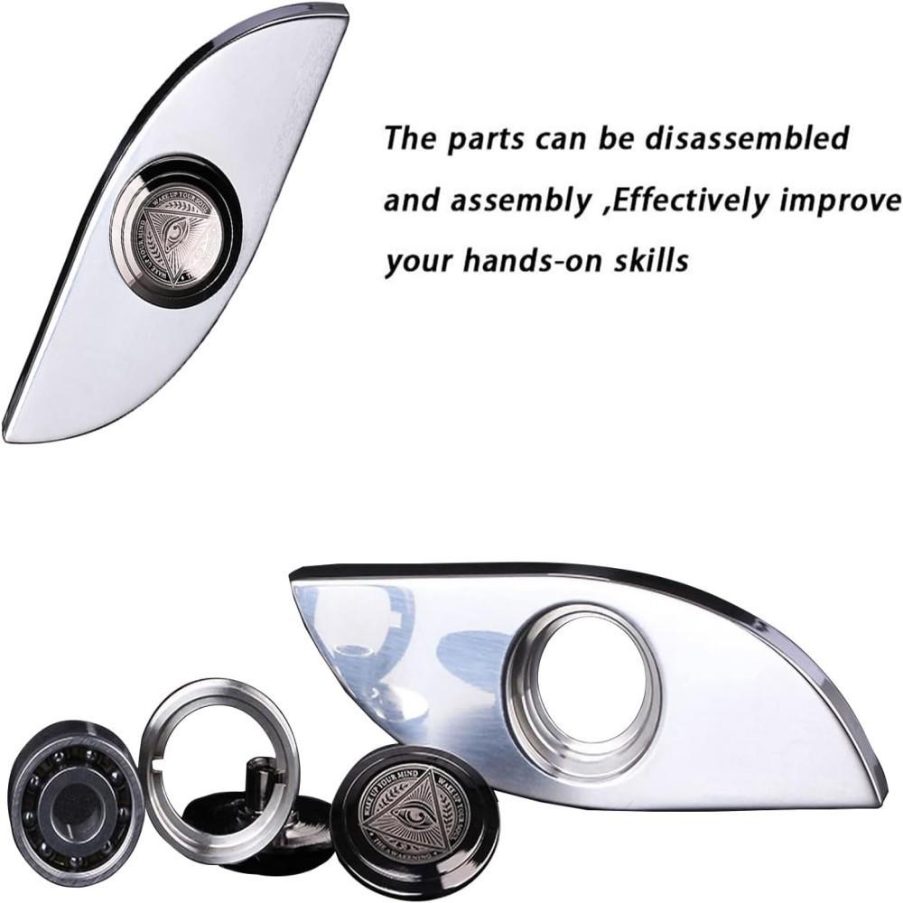 Seiko Stainless Steel Rotating Finger Gyroscope Decompression Toy - Silver