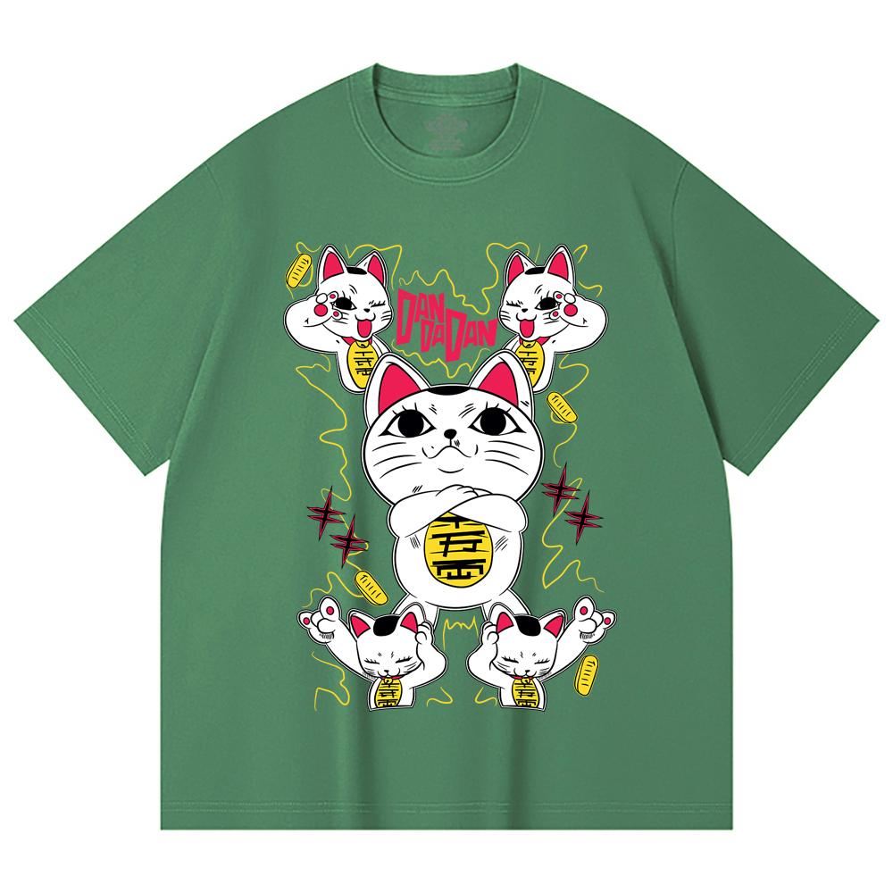 230 g/m² 100% Baumwolle DanDaDan V6 Turbo Oma Druck Unisex Schweres Baumwoll-T-Shirt