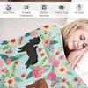 Farm Animal Sanctuary Pig Chicken Cows Horses Sheep Floral Flannel Throw Blanket Warm Shaggy Air Conditioned Blankets for Couch
