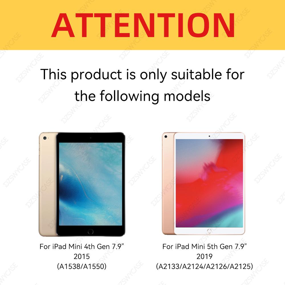 Case for iPad Mini 4th/5th 7.9 inch, Ultra-Thin and Lightweight, Half Transparent, Smart Cover with Auto Wake / Sleep
