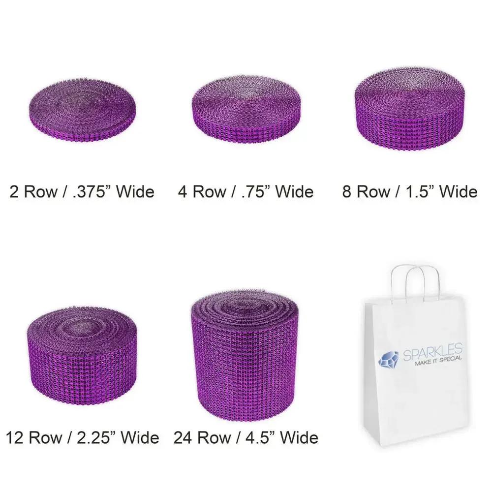 1 Yard 24 Rows Rhinestones Mesh Trimming Ribbon Wedding Diamond Rhinestone Cup Chain Party Decoration Cake