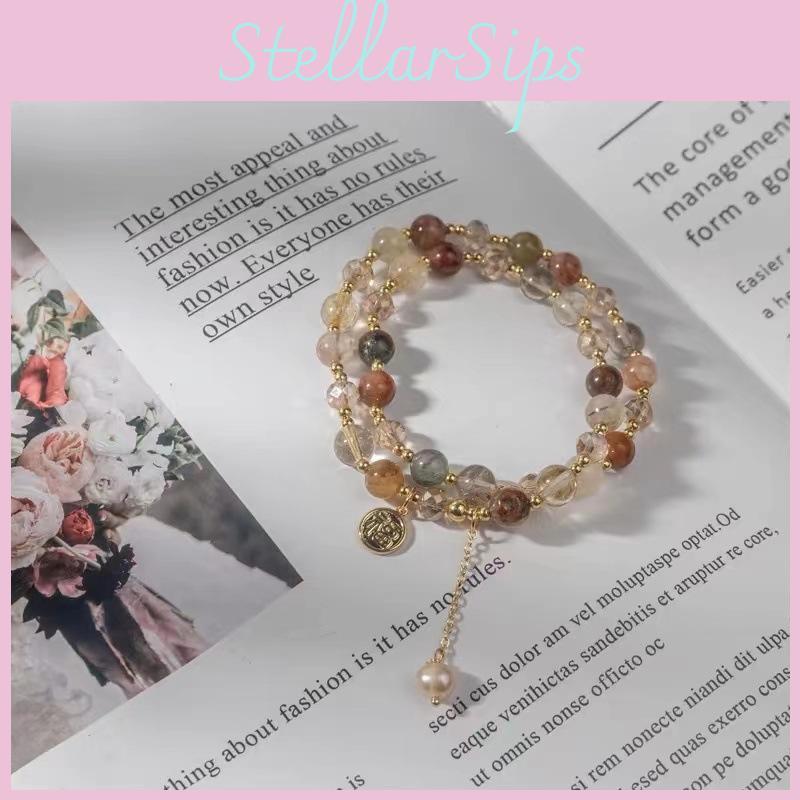 French-inspired Double Layer Beaded Bracelet For Women With Vintage Charm