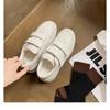 Ma Sichun 6cm thick-soled heightening little white shoes women's light and breathable smiley face Velcro sports and leisure board shoes