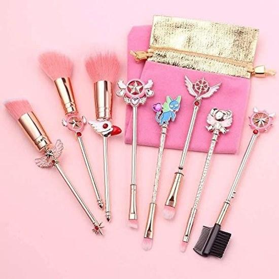 8-piece Set Makeup Brush Cardcaptor Sakura-style Cosmetic Brushes Spring Anime Accessories