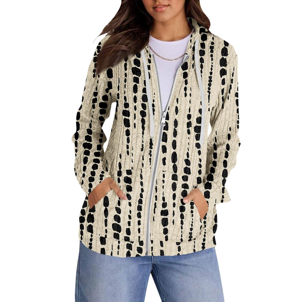 Mikiny pro ženy Trendy topy Ležérní Podzimní Móda Mikina s dlouhým rukávem S kapsami Svetr Lehký