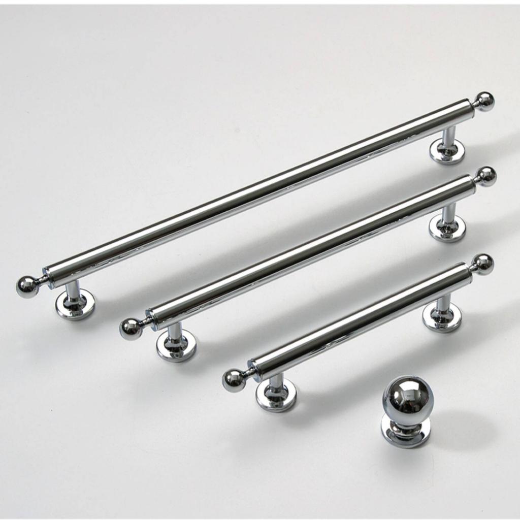 Shiny Gold & Bright Silver Cabinet Handles, Vintage French & American Style Drawer Pulls for Wardrobe & Cupboard