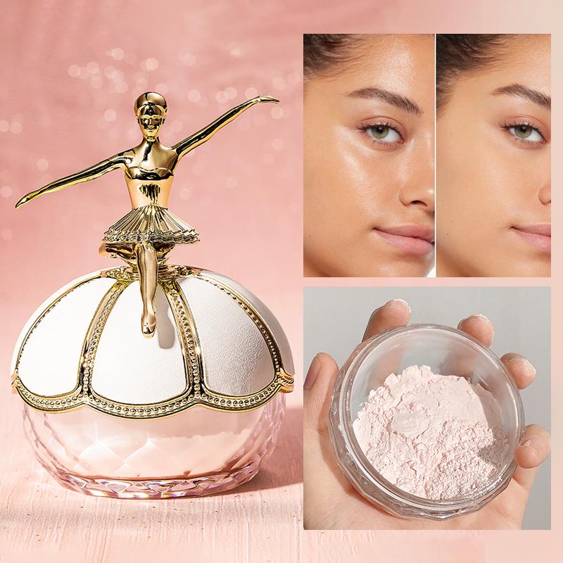 Ballerina Creative Loose Powder Transfer-resistant Long Lasting Matte Invisible Pores Natural Whitening Makeup Gift