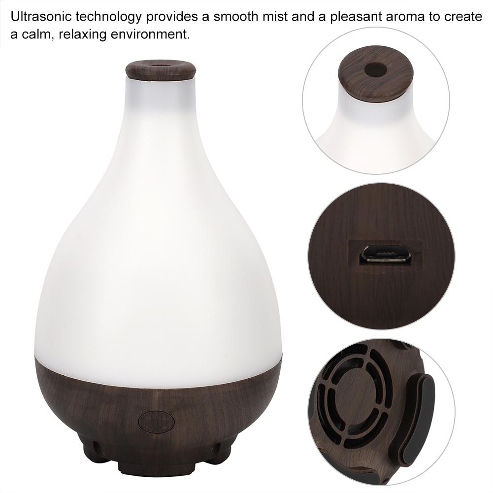 Ultrasonic Mini USB Humidifier Air Purifier Car Bedroom Office (Dark Color)