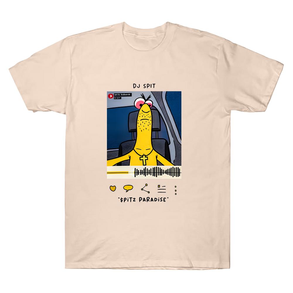 DJ Spit T-Shirt Smiling Friends Graphic Tee Women Men Cotton Comfortable Clothing Casual Versatile Trendy Crewneck Short Sleeve Top