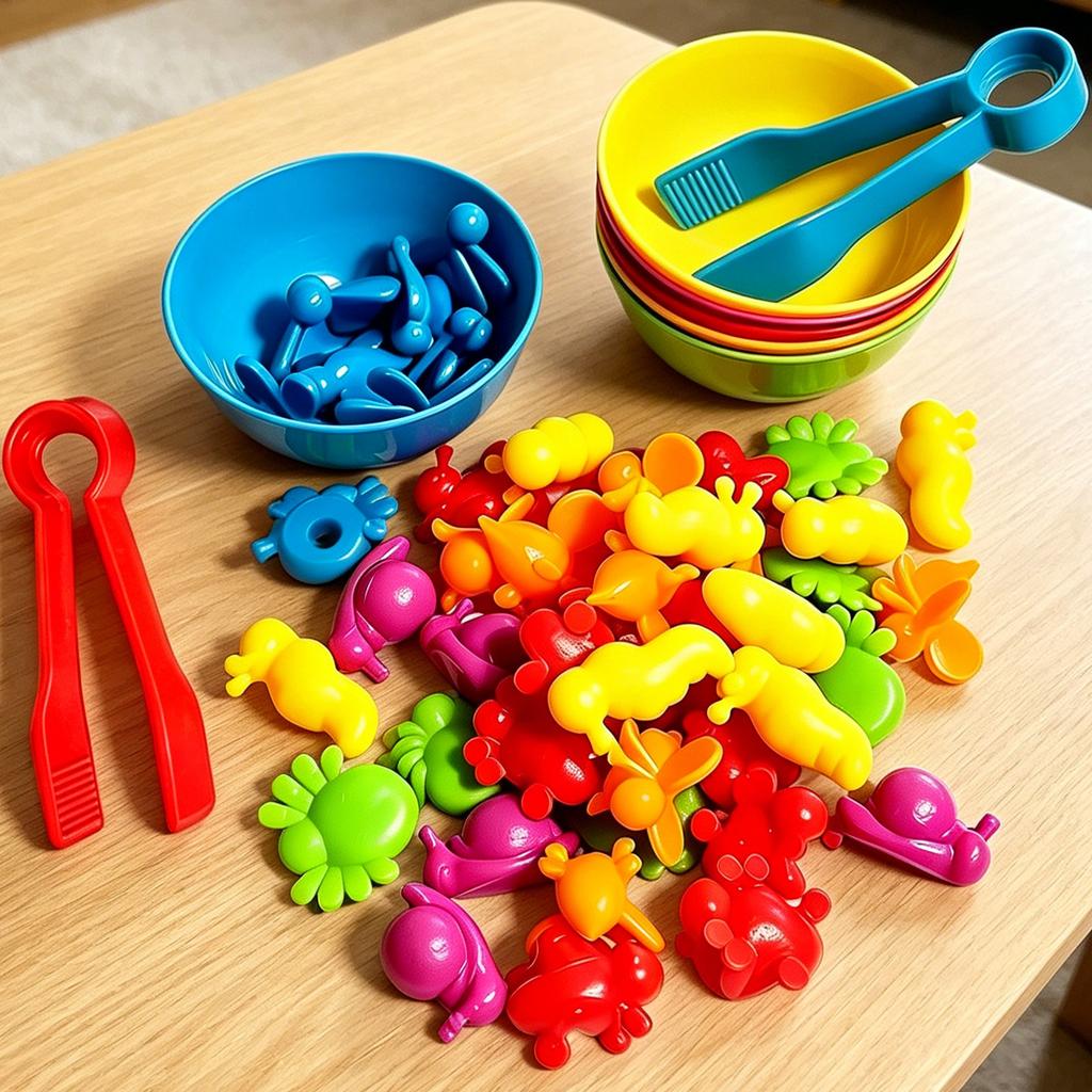 Counting Soft Plastic Toy - Sorting Set for Preschool Kids