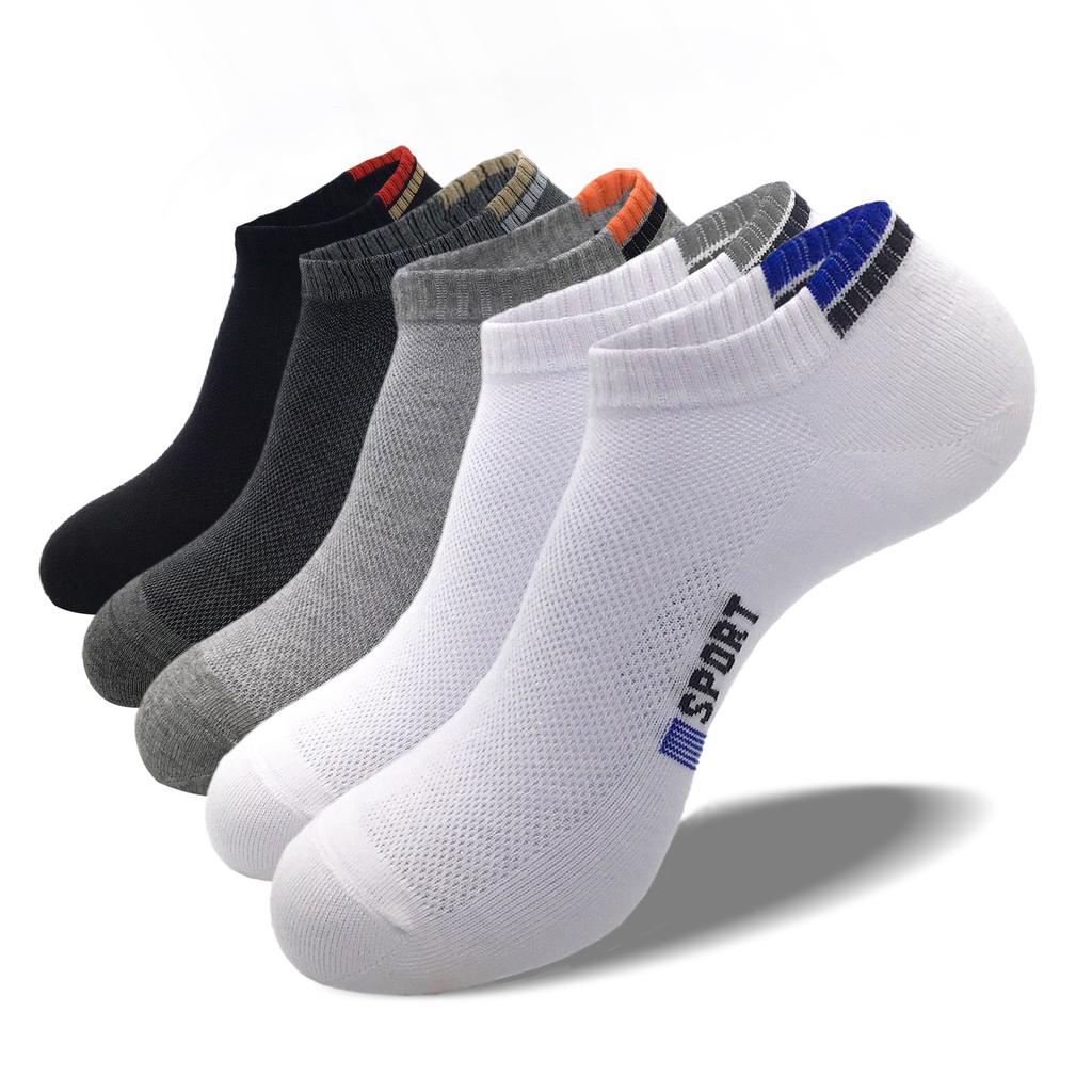 5 Pairs Of Casual Cotton Socks Men'S And Women'S Short Deodorant Cotton Socks