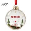 Christmas Gift Ornaments for Garden 3D Clear Ball Ornament, Holiday Message Keepsake, Acrylic Decorations Bedroom Windows Tree Hanging Decoration