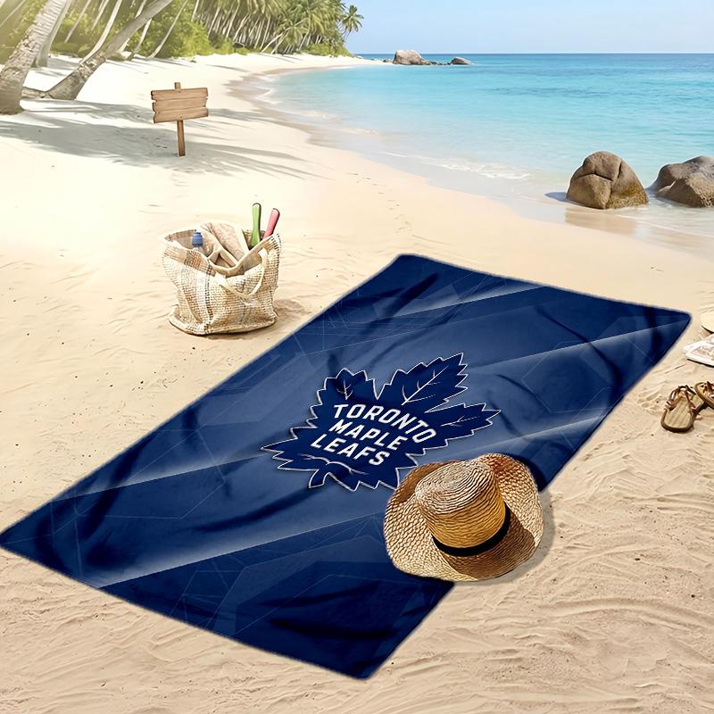 Asciugamano da Spiaggia Stampa Toronto Maple Leafs Morbido Portatile Asciugatura Rapida?Asciugamano Asciutto Per Piscina Vacanza Estiva Sport all'Aperto