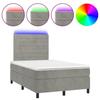 Maison Exclusive - Sommier à lattes de lit avec matelas LED Gris clair 120x200 cm