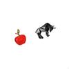Ceramic Bull Statue Ornament Simulation Artwork Home Decoration Figurine Fruit Sculpture for Cafe