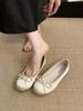 Fashion Fashion Silk Women Ballet Flats Shoes Luxury Designer Shallow Female Round Toe Butterfly-Knot Ladies Slides Shoes