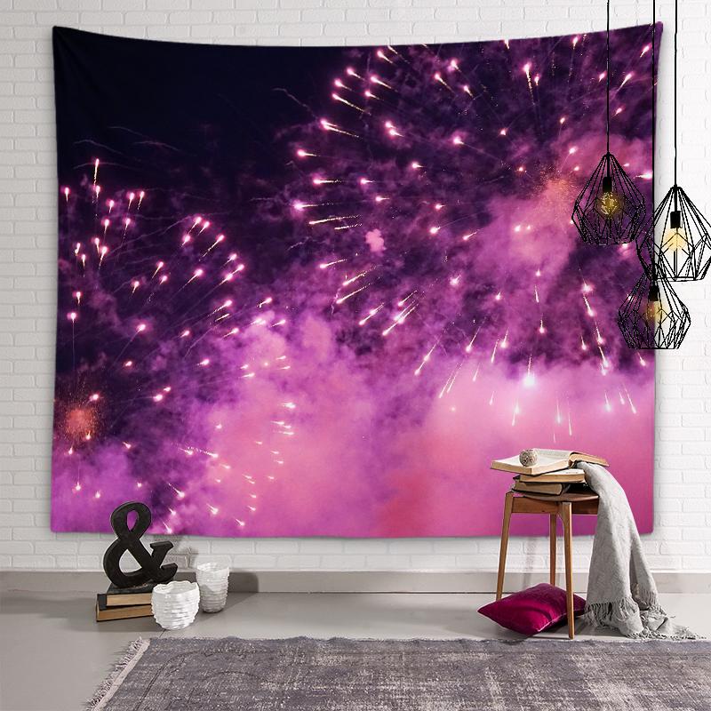 Beautiful Fireworks Tapestry Background Wall Art Tapestry Dormitory Room Beautiful Decoration Living Room Home Decoration