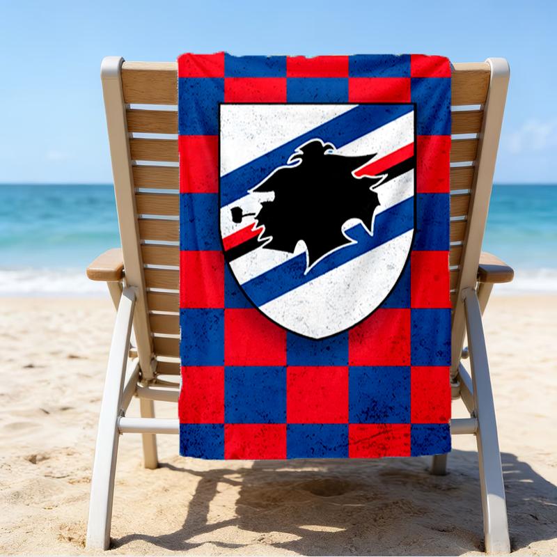 Sam-pdoria Team Emblem Beach Towel - Soft, Absorbent Microfiber, Lightweight, Ideal for The Beach, Parties, Travel, Camping Fan Gifts
