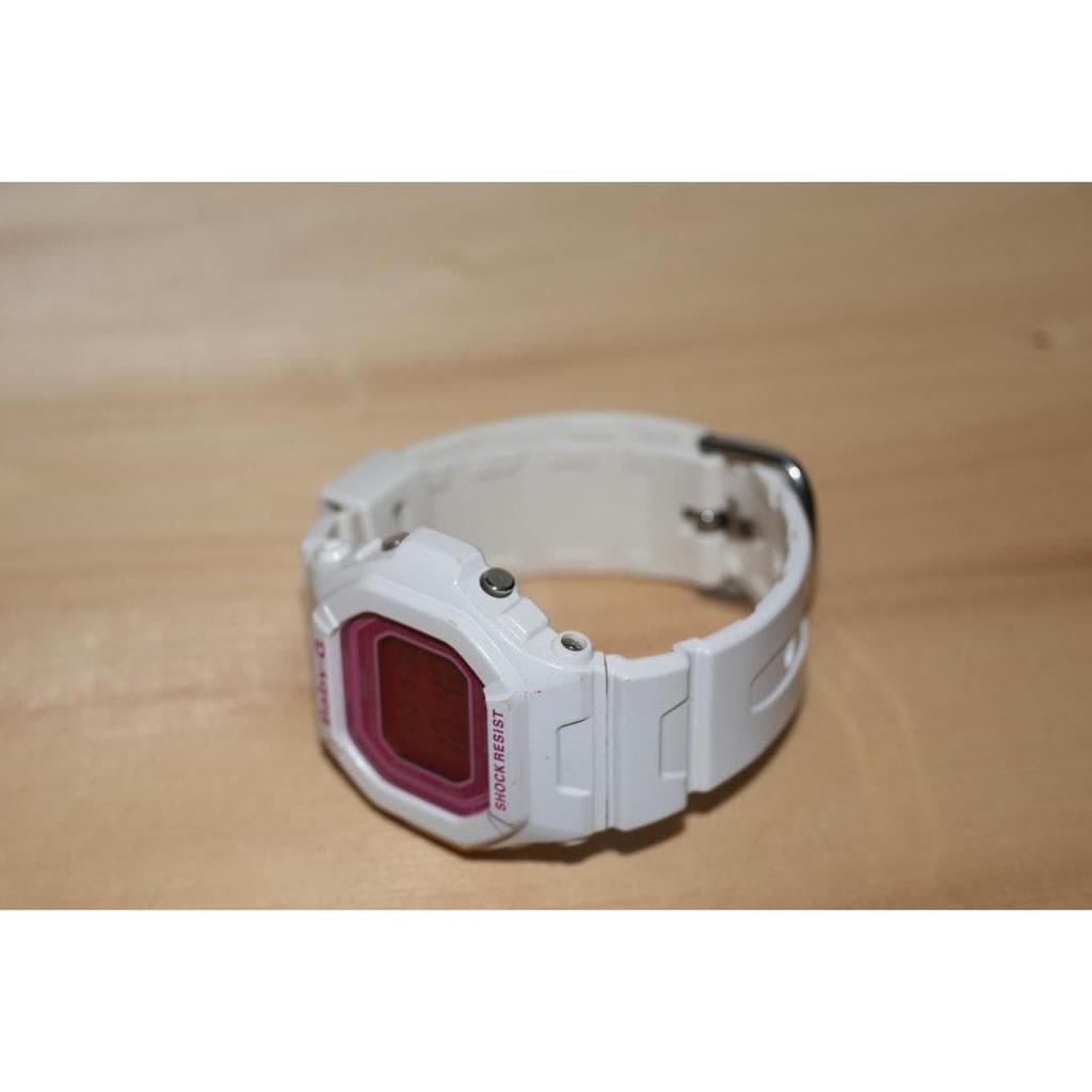 Used CASIO Baby-G Digital Watch White with Pink Dial