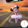 2D Flach, Acryl Rosa Ballerina Auto Hängeornament - Charmantes Flaches Anhänger für Rückspiegel, Heim- und Rucksackdekorationen
