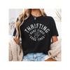 European Size Plus Size, Women'S Vintage Thrift Store T-Shirt - "Thrifting Rarely Found Good Times" Slogan & Heart Design - Soft Round Neck Casual Top