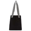 Vans Iconic Checkerboard Pattern Cotton Tote Bag Unisex Tote Bags Black VN000GG2BLK
