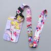 Cartoon Sailor Moon Kawaii PVC Card Cover Student Campus Hanging Neck Bag Card Holder Lanyard ID Card Holders Key Chain
