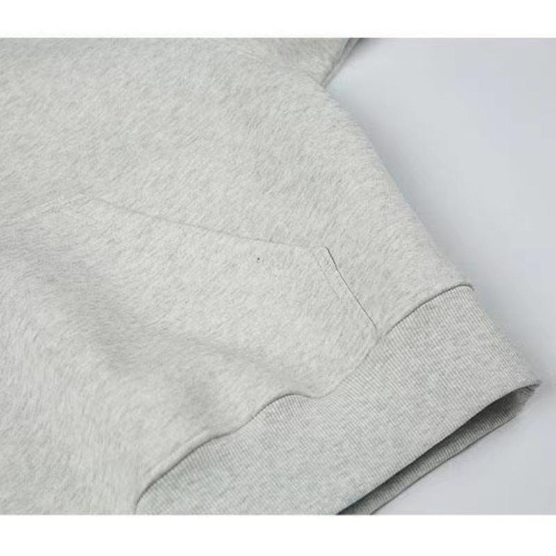 Loose Fit Solid Color Hoodie Simple Style Long Sleeve Unisex Casual Sweatshirt