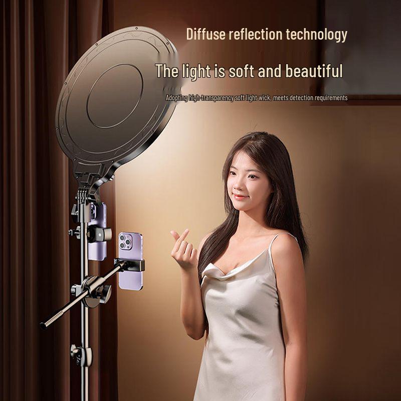 LED Live Streaming Selfie Light: Desktop & Floor Standing