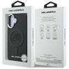 Karl Lagerfeld Initial & Metal Logo MagSafe Case for iPhone 16 Black