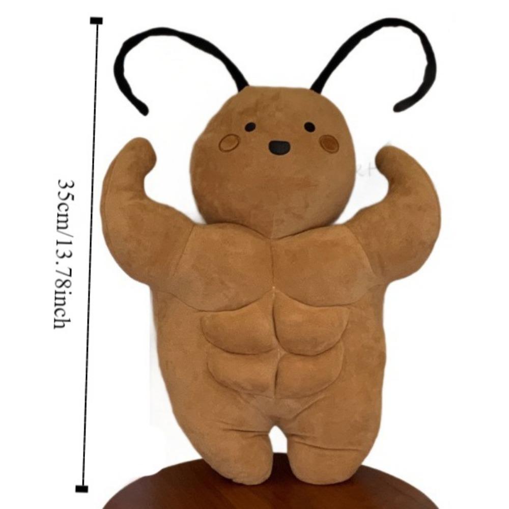 Abdominal Muscles Cockroach Plush Toys Y2K Cockroach Stuffed Dolls Muscle Cockroach Doll  Kids